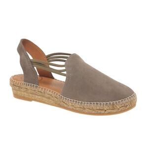 Toni Pons Women’s Nuria Espadrille Sandals EU 42 US 11.5 Taupe Nubuck Suede NWOB